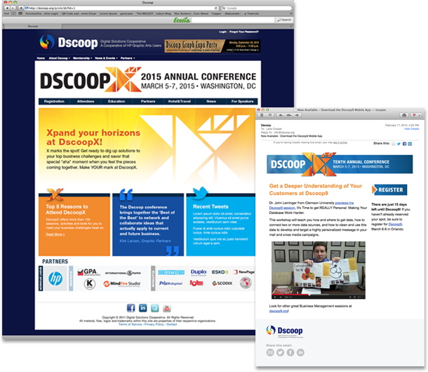 DscoopX Website and Email Template